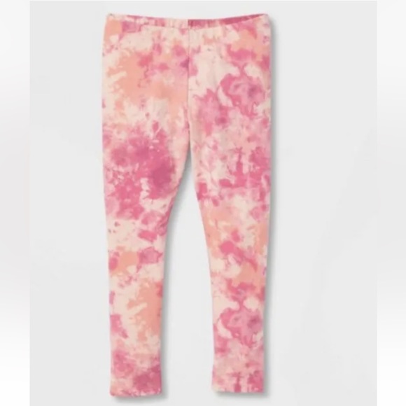 NEW Girls Leggings Cat & Jack Pink tie dye stretch Various Sizes, NWT. 2 pair - Picture 4 of 5